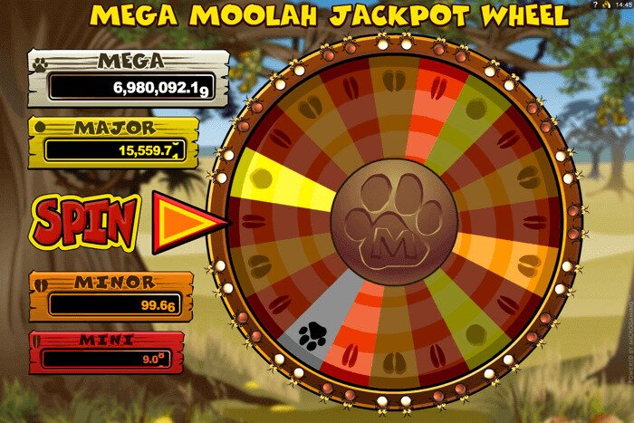 mega moolah wheel