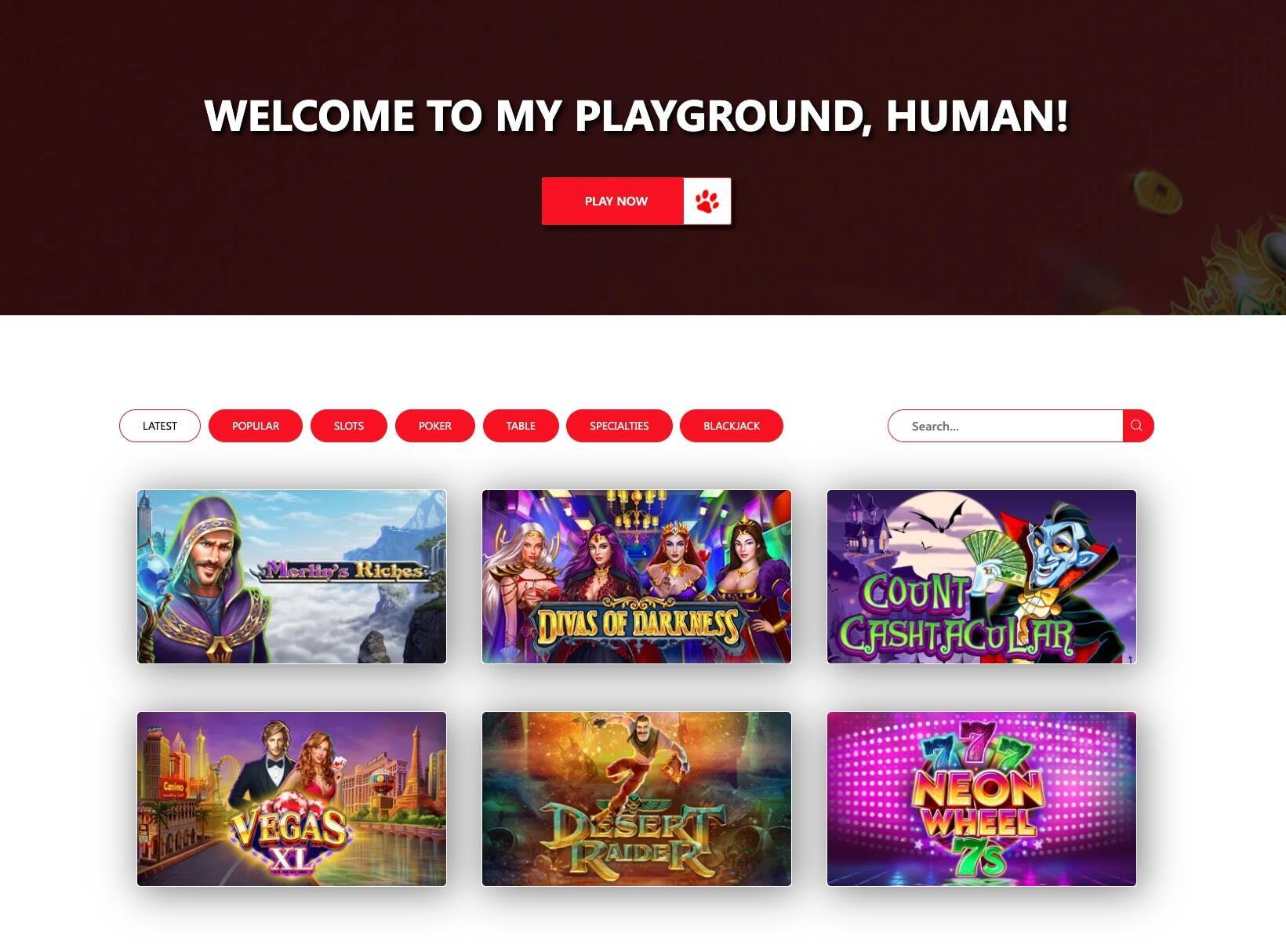 red dog casino games