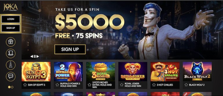 Joka Casino Welcome Bonus to new players