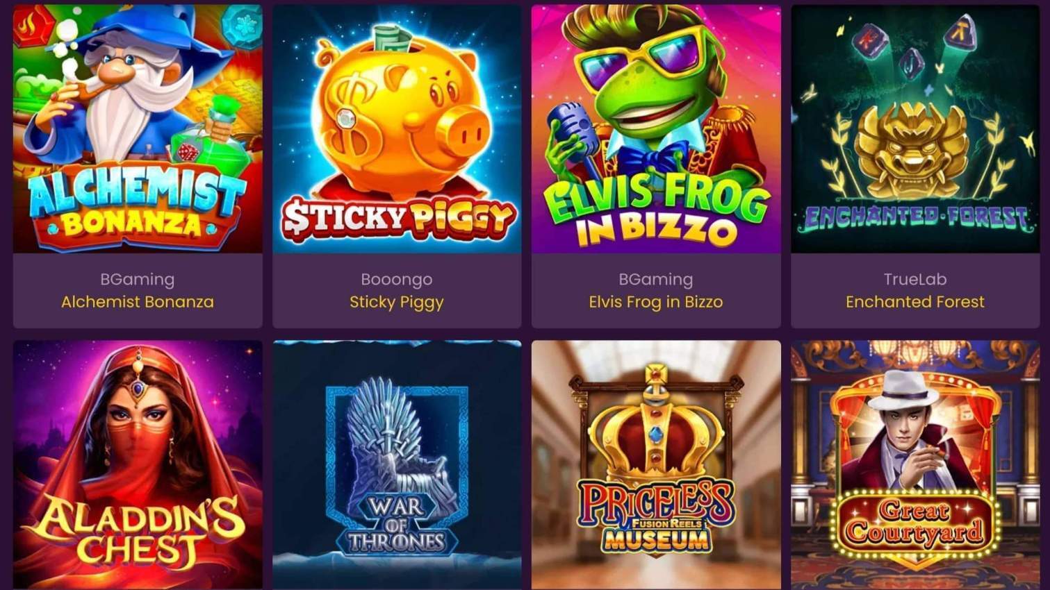 bizzo casino games