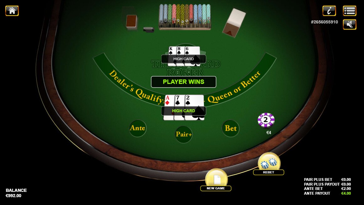 Three Card Poker Main Game