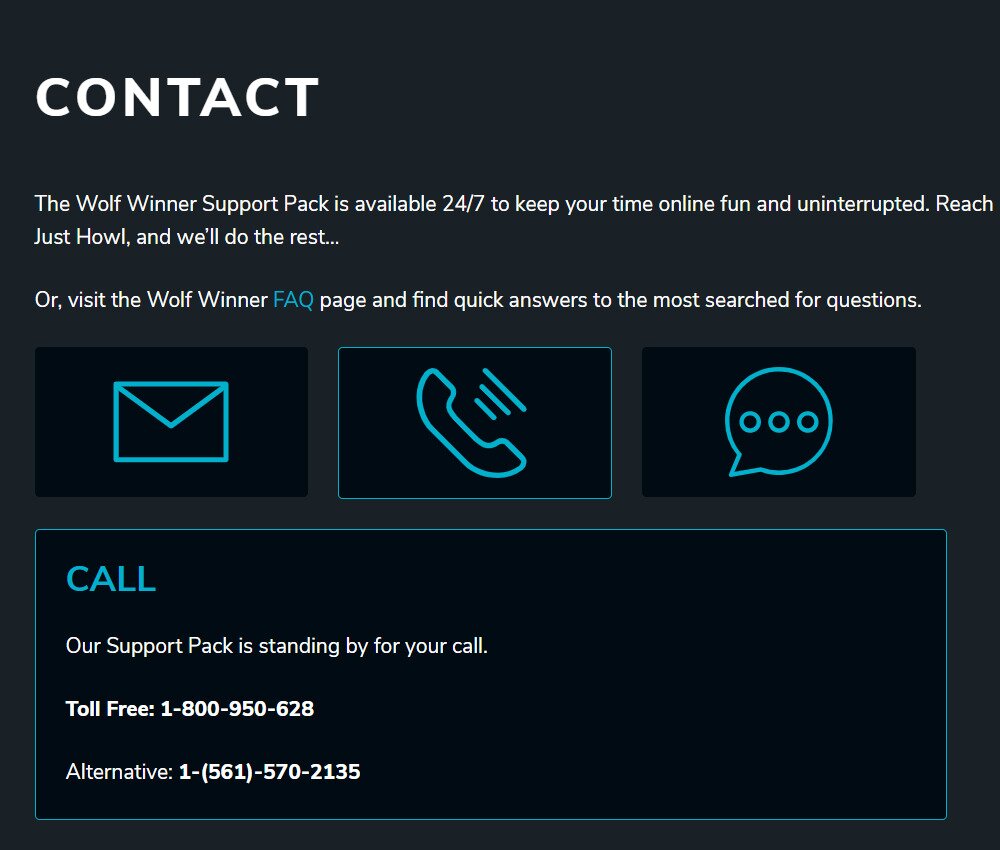 Wolf Winner Customer Support