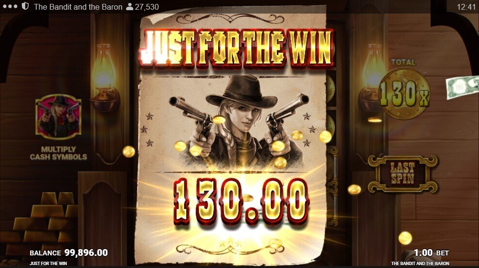 The Bandit and the Baron Bandit Bonus Winnings