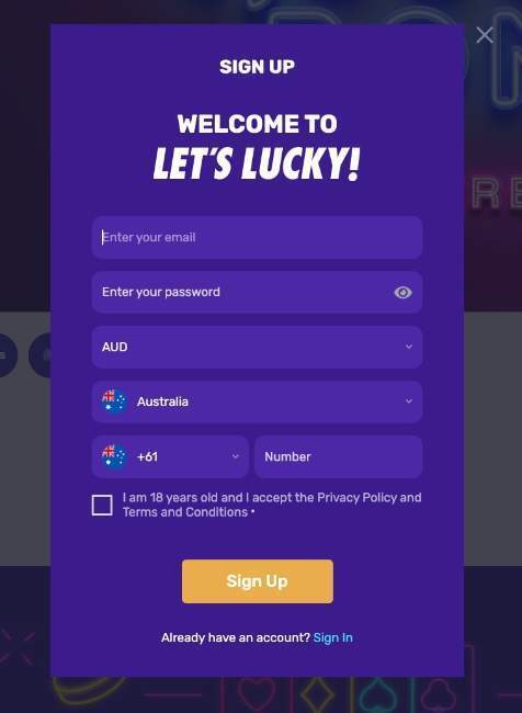 letslucky casino sign up