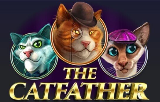 The Catfather logo - pokies game