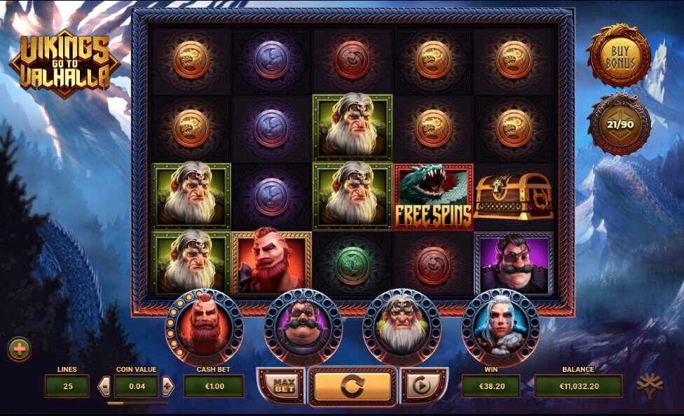 Vikings Go to Vahalla Free Spins Trigger