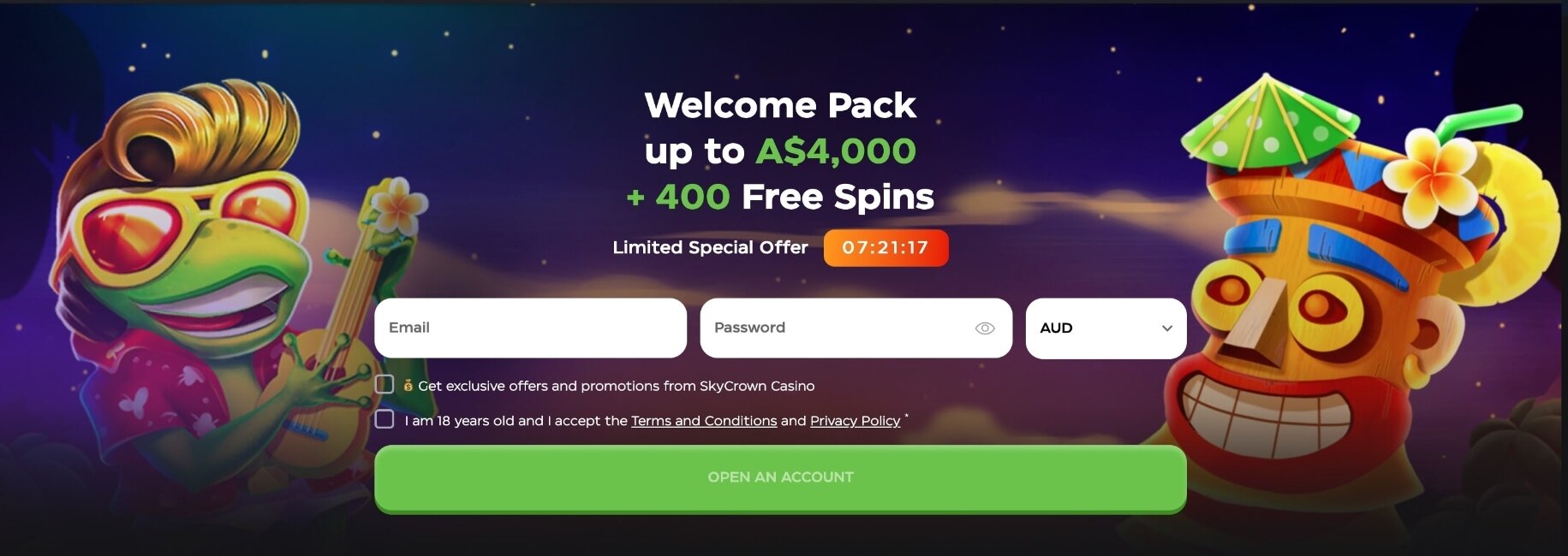 skycrown casino bonuses