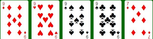 Four of a kind poker hand