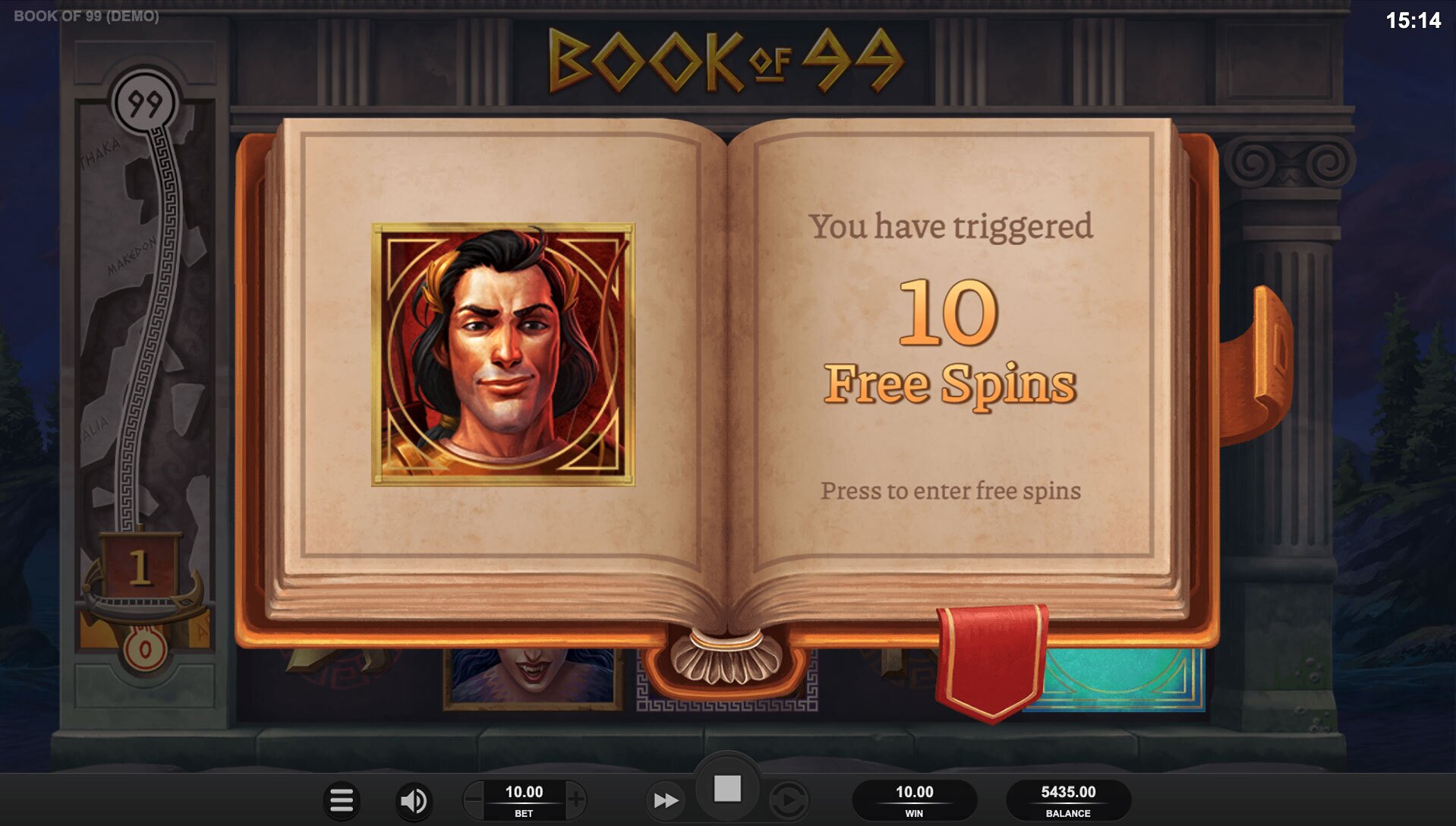 book of 99 free spin