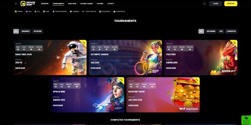 MoonWin Casino Tournaments