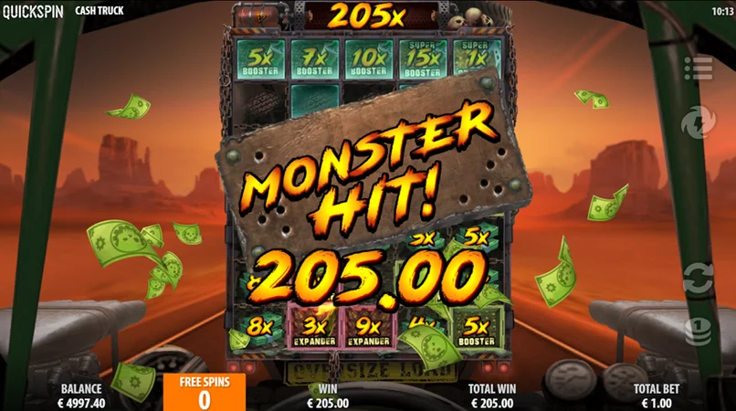 Cash Truck Monster Hit Feature