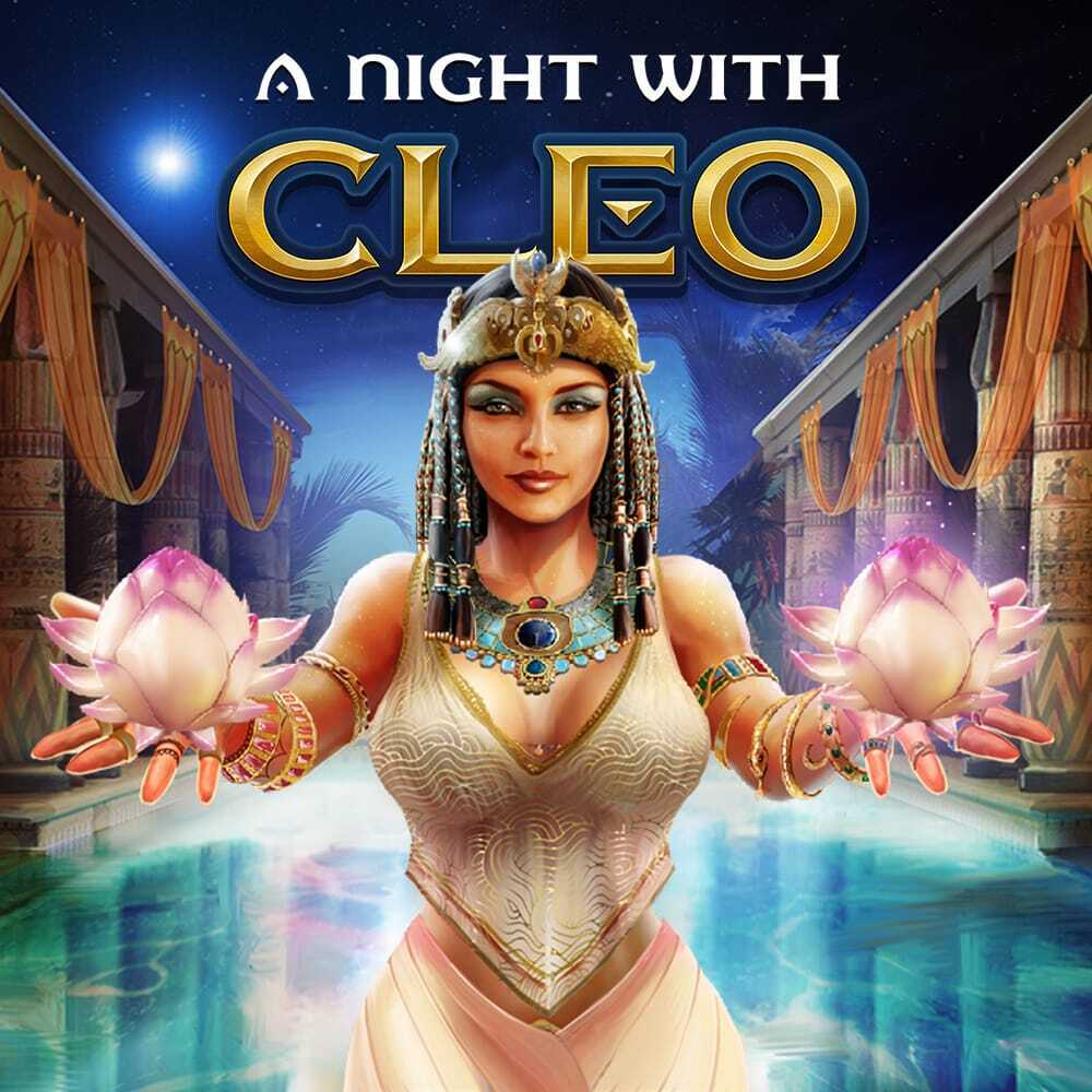 A night with cleo online pokie logo by Qora