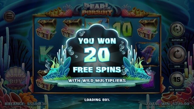 Pearl Pursuit Hold and Win - Free spins you won