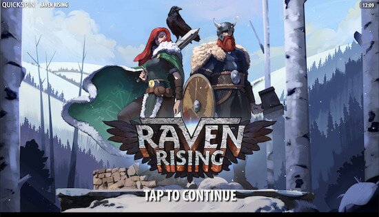 Raven Rising opening screen