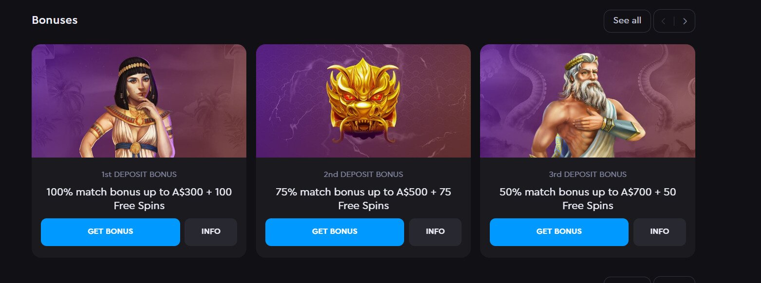 Bonuses at Rockwin Casino