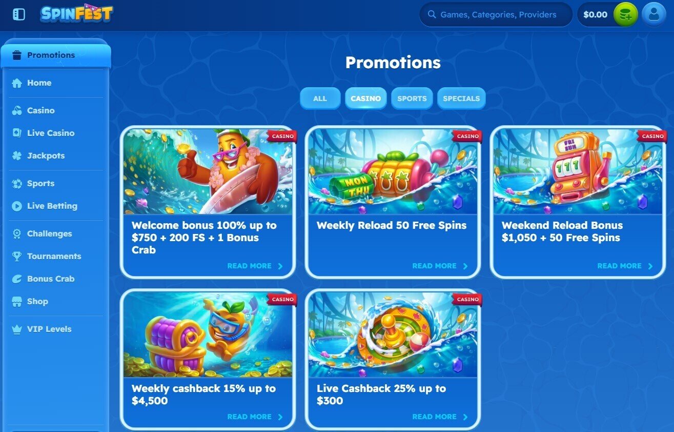 spinfest casino promotions