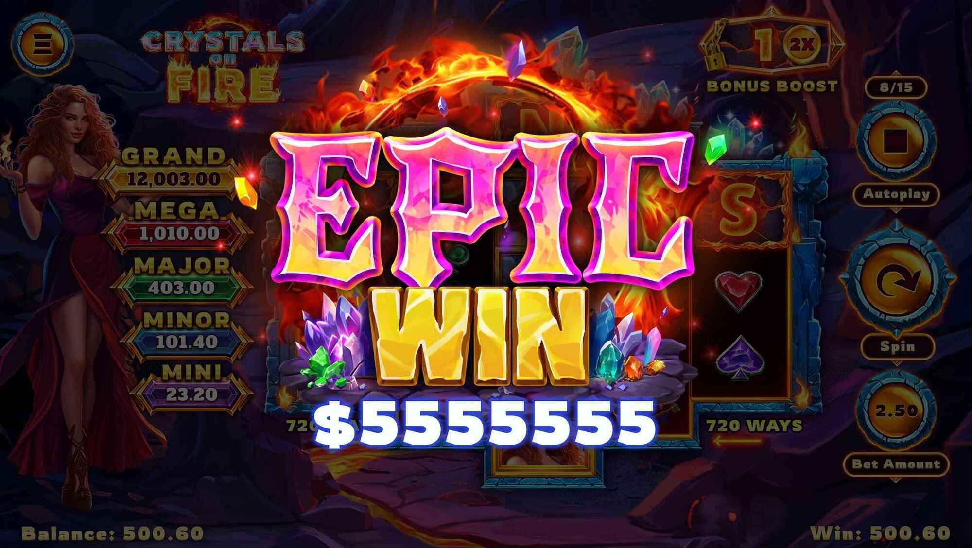 Crystals on Fire - epic win