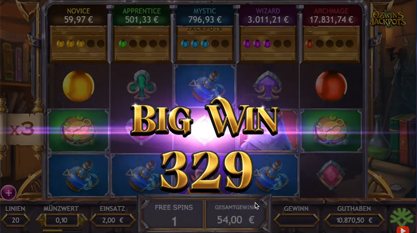 Ozwin's Jackpots Big win