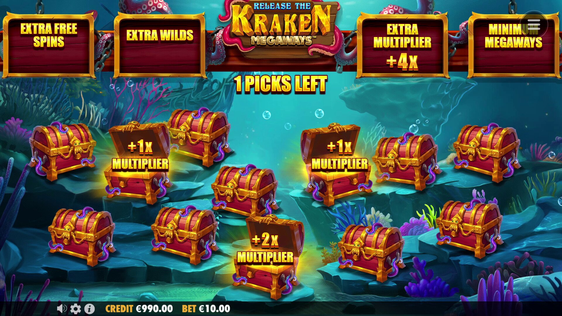 Release the Kraken Megaways Extra Multiplier