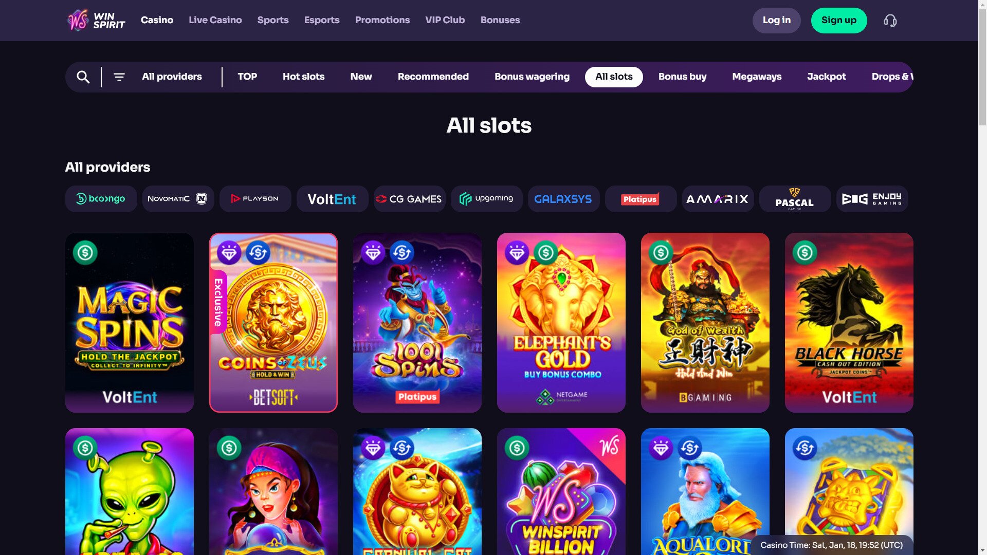 Win Spirit Casino Pokies