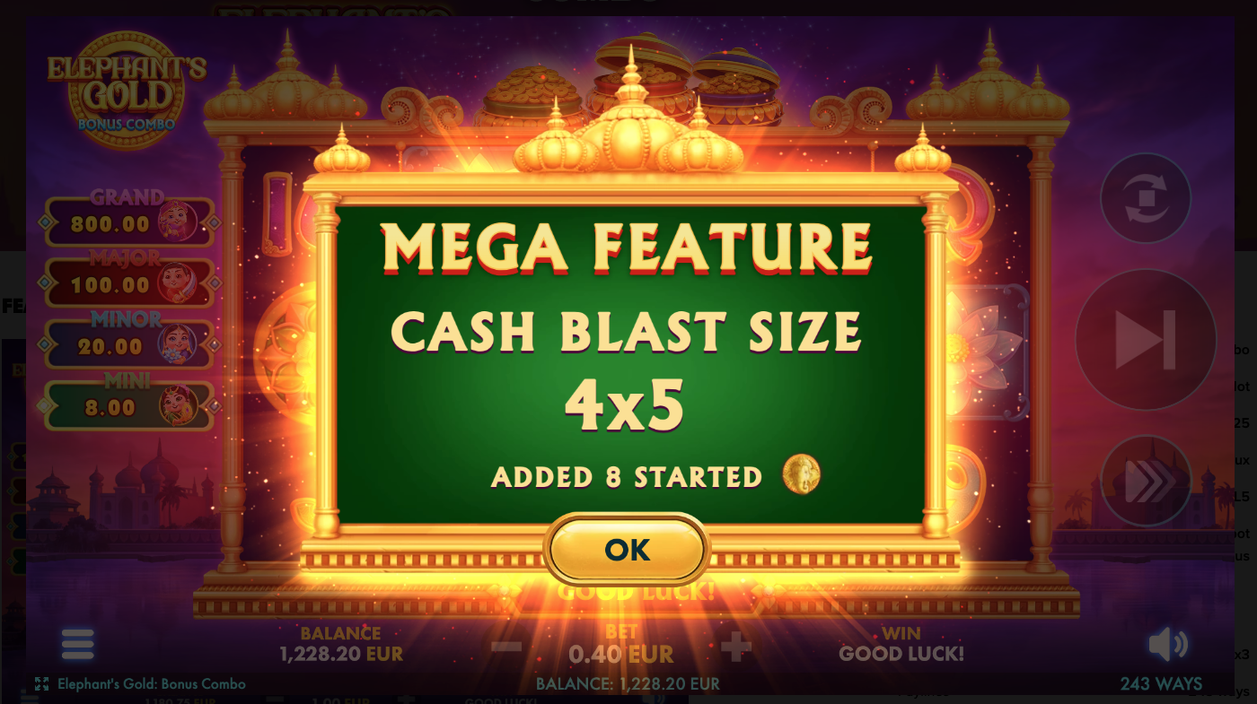 Elephants Gold Bonus Game 1