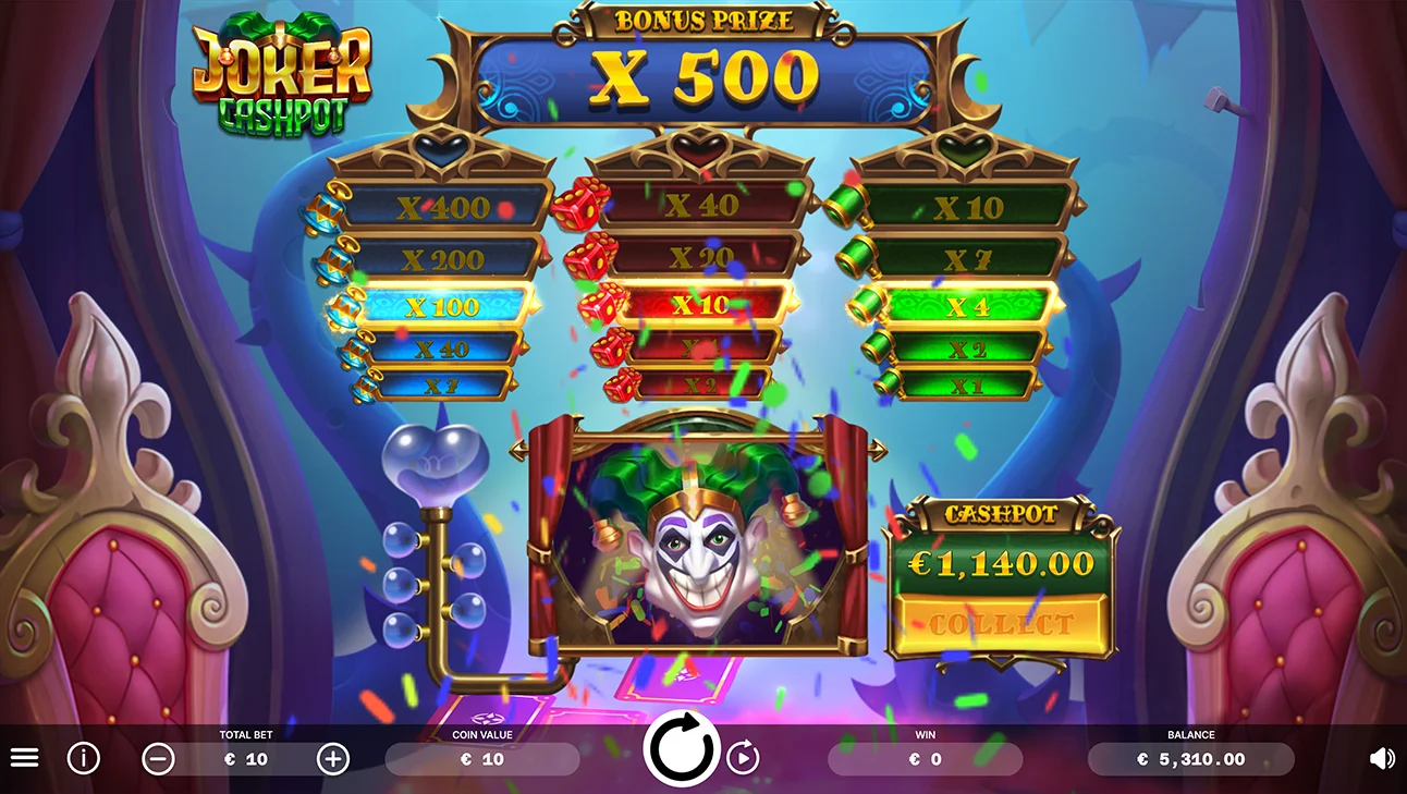 joker cashpot gameplay
