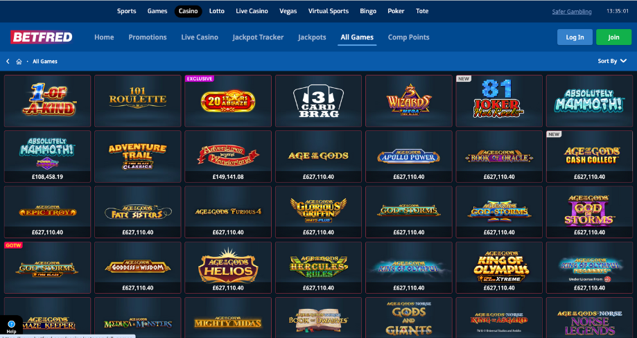 Betfred Casino Games