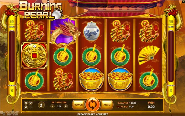 Burning Pearl pokie gameplay