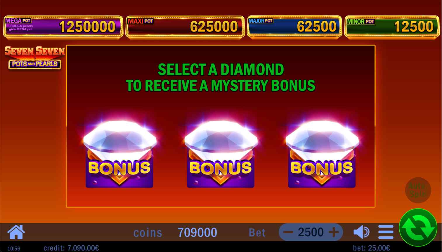 Seven Seven Post and Pears pokie bonus round