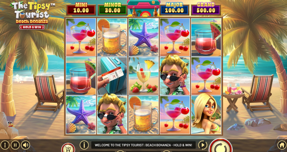 The Tipsy Tourist Beach Bonanza Hold & Win Gameplay