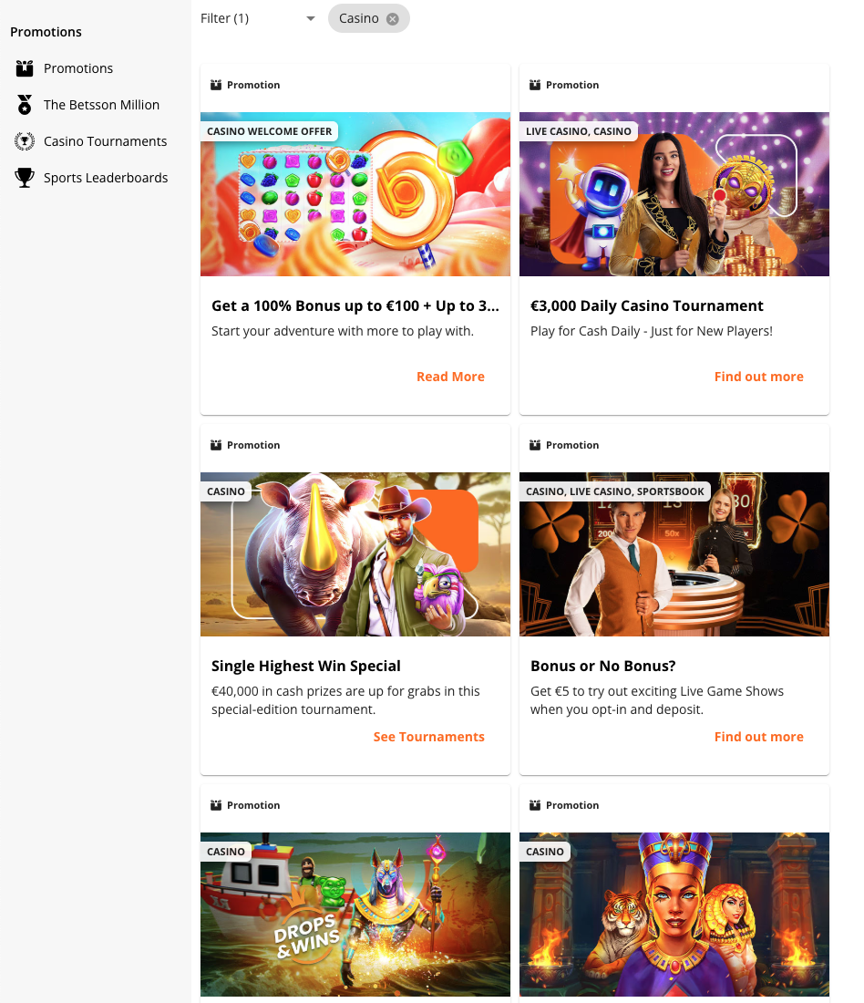 Betsson Promotions