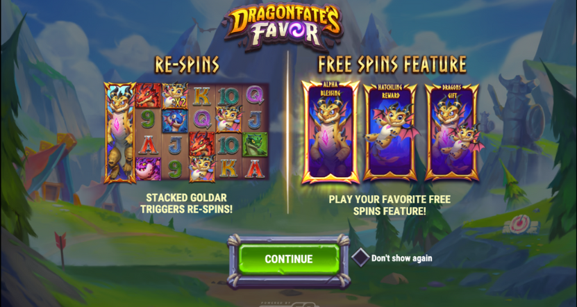 Dragonfate's Favor Pokie Free Spins Feature