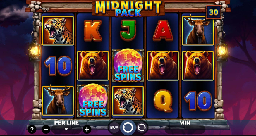 Midnight Pack Pokie Gameplay